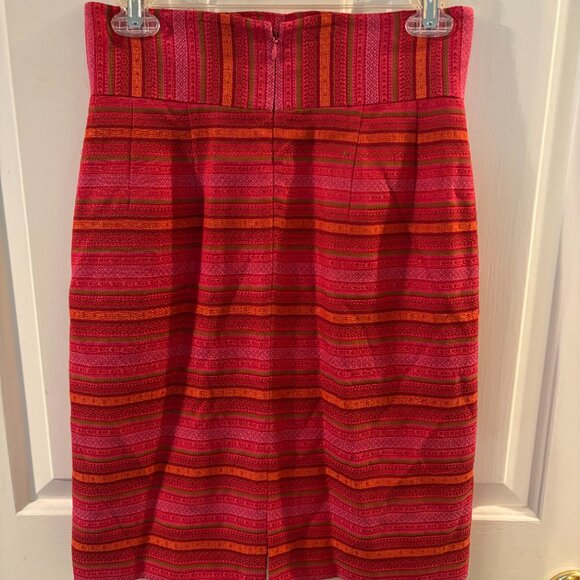 Antonio Melani Women's Colorful Pencil Skirt ~ Rose/Tangerine ~ 2 ~ NWT - Picture 3 of 4